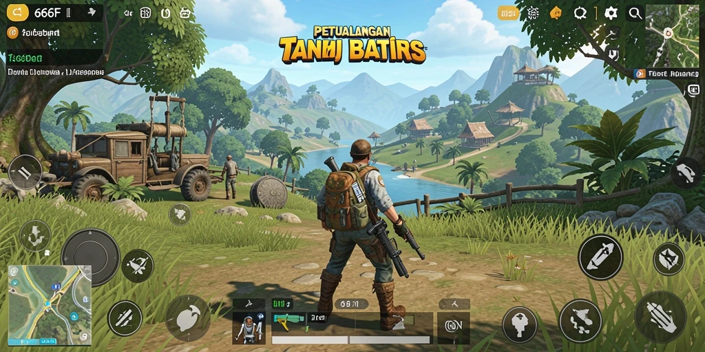 Tampilan gameplay 666F dalam dunia terbuka yang luas dan mengesankan.