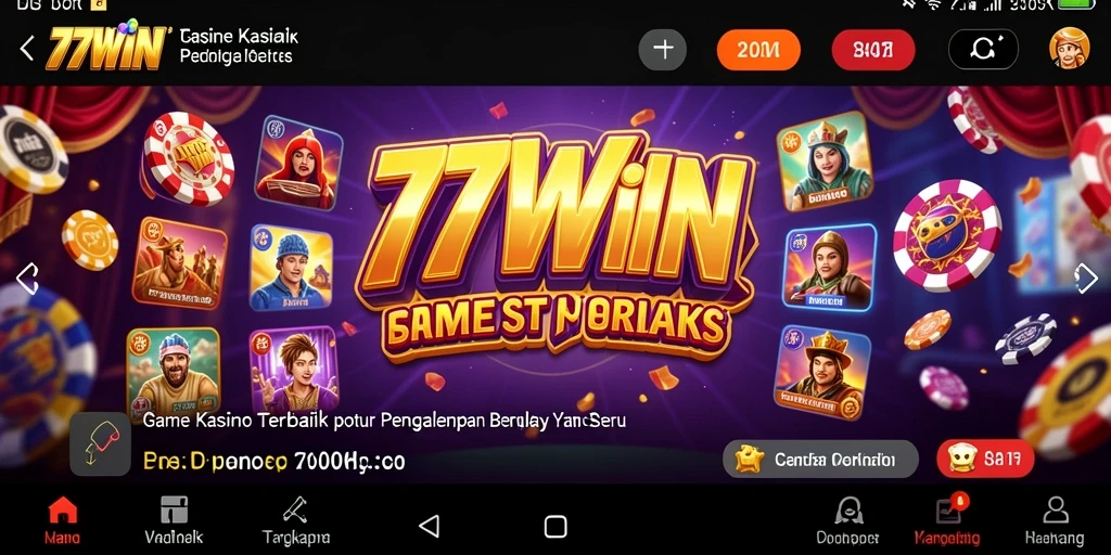 Tampilan gameplay menarik di 77WIN dengan fitur kasino yang mengesankan.
