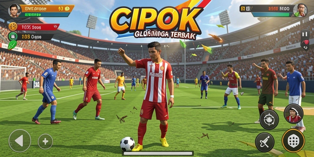 Tampilan gameplay seru dari aplikasi CIPOK yang menghadirkan berbagai aktivitas olahraga.