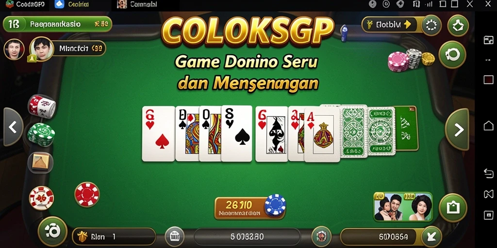 Gameplay COLOKSGP yang seru dan interaktif dalam permainan Domino.