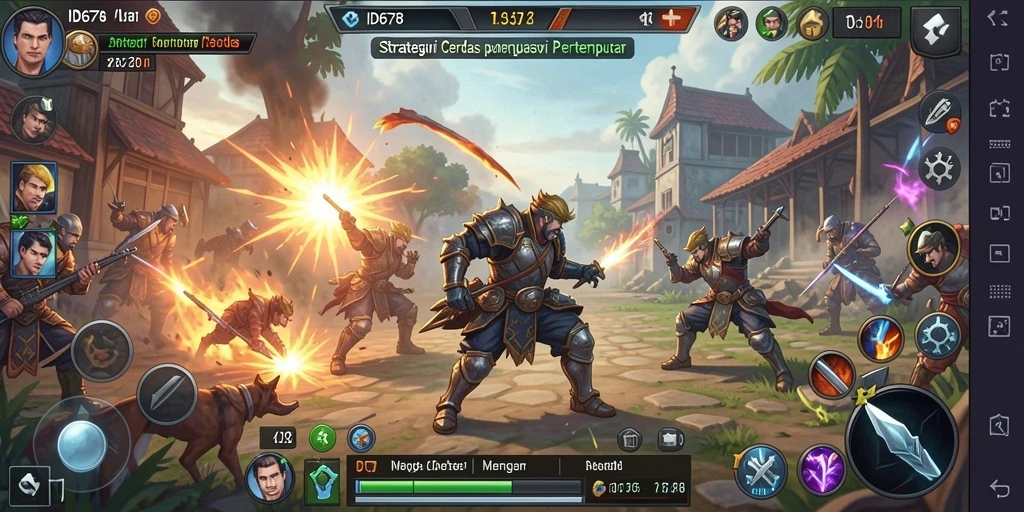 Tampilan gameplay menegangkan dalam ID678 yang menggugah semangat strategi.