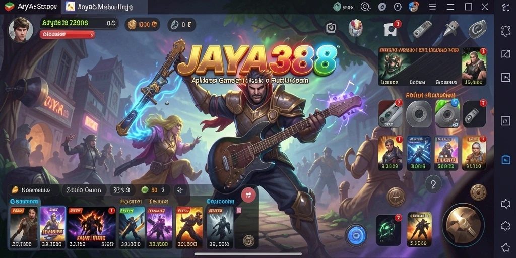 Tampilan gameplay menarik dengan berbagai lagu yang bisa dipilih.