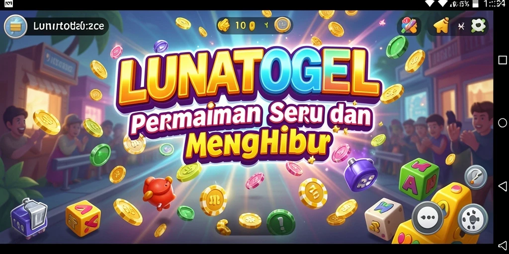 Screenshot gameplay LUNATOGEL dengan tampilan grafis yang cerah dan menawan.