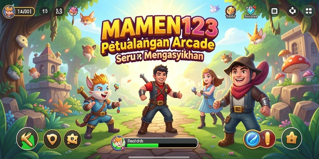 Screenshot utama MAMEN123 menampilkan aksi gameplay seru dan grafis yang mengesankan.