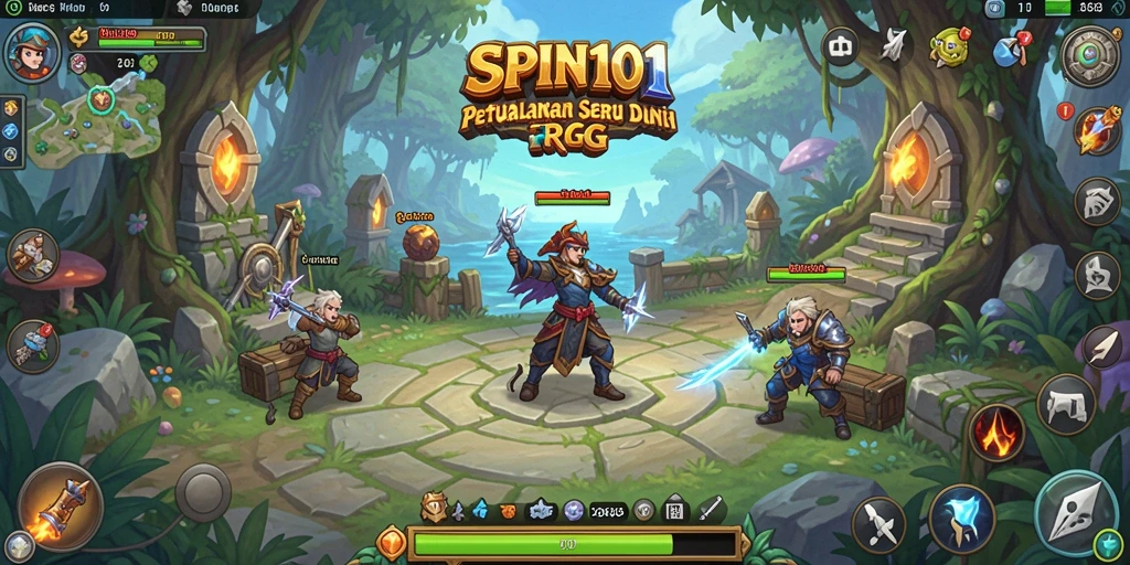 Tampilan gameplay SPIN101 yang penuh aksi dan tantangan RPG.