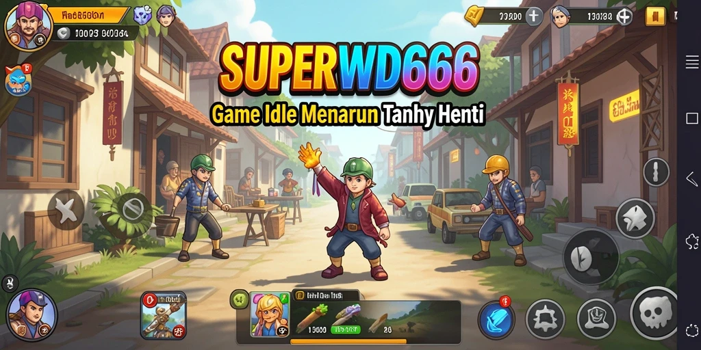 Tampilan menarik dari gameplay Idle di SUPERWD666.