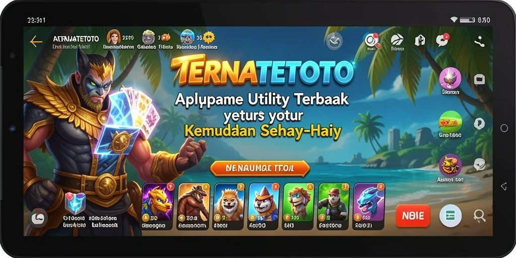 Tampilan utama TERNATETOTO dengan fitur-fitur Utility yang menarik.