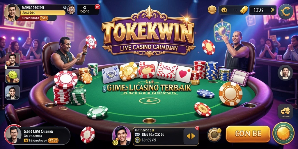 Screenshot gameplay Live Casino yang mendebarkan di TOKEKWIN.
