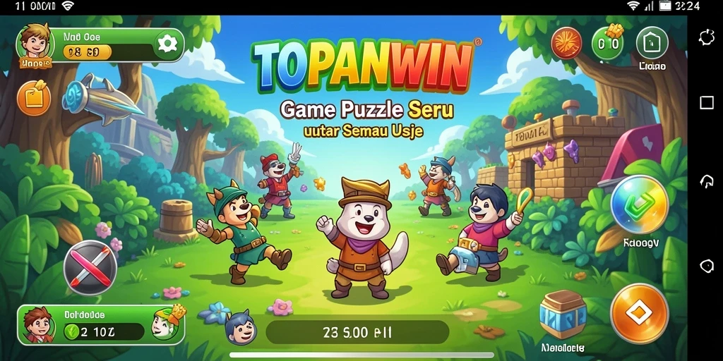 Screenshot gameplay TOPANWIN menampilkan teka-teki yang menarik dan antarmuka yang sederhana.