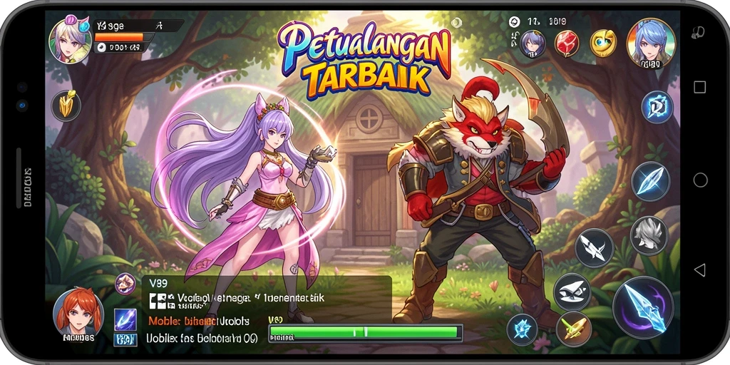 Gameplay V89 yang penuh warna dan karakter menarik.