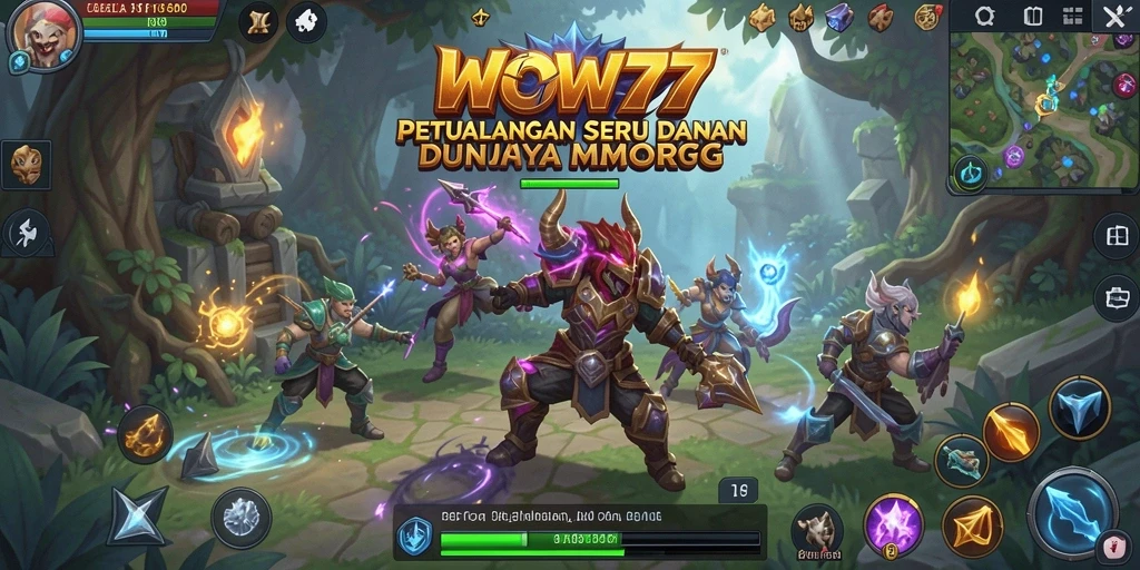 Screenshot gameplay WOW77 menampilkan aksi seru dalam dunia MMORPG.