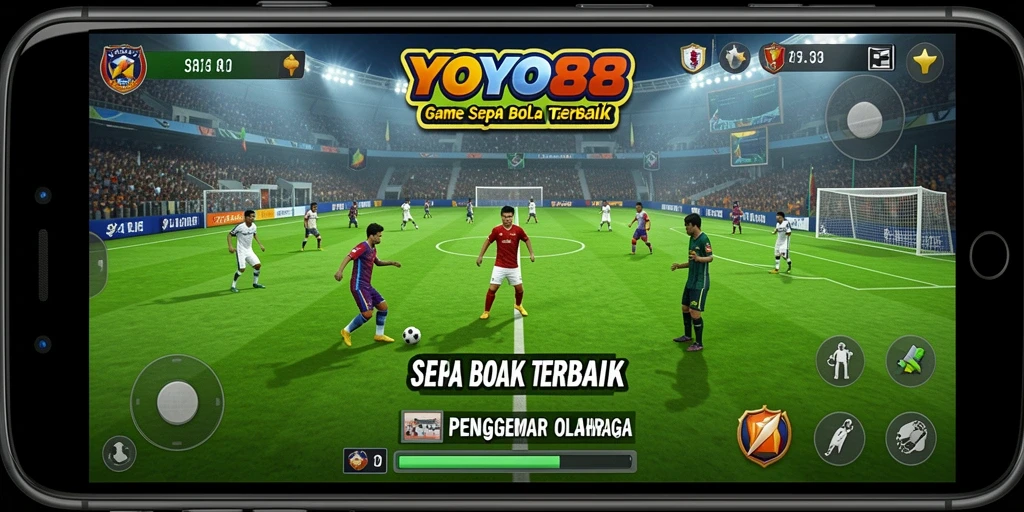 Gameplay seru dalam YOYO88 dengan aksi sepak bola yang mendebarkan.