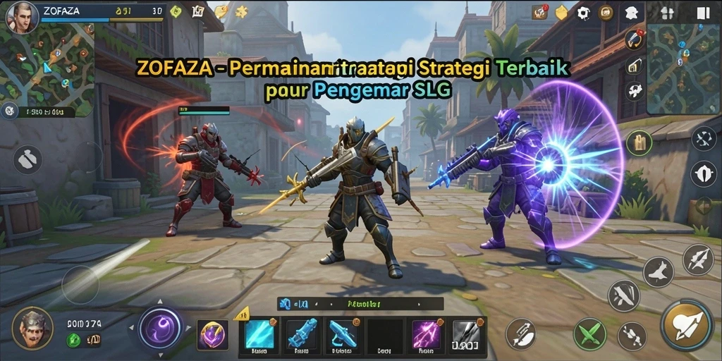 Tampilan gameplay ZOFAZA yang mendebarkan dan penuh strategi.